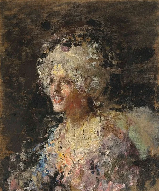 Donna In Costume Del Settecento