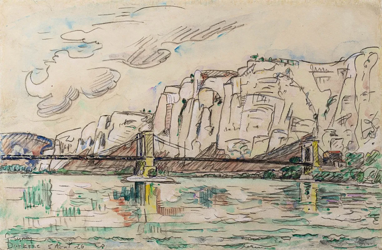 Donzere Le Pont by Paul Signac - Canvas Print