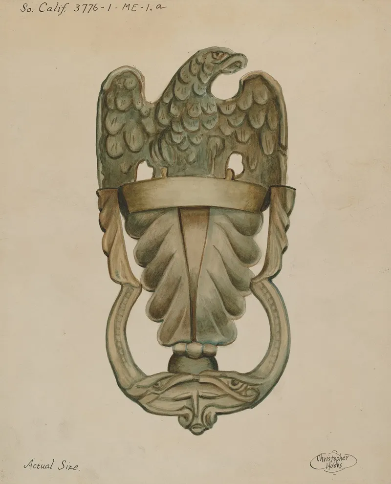Door Knocker 5 by Christopher Hobbs - Canvas Print