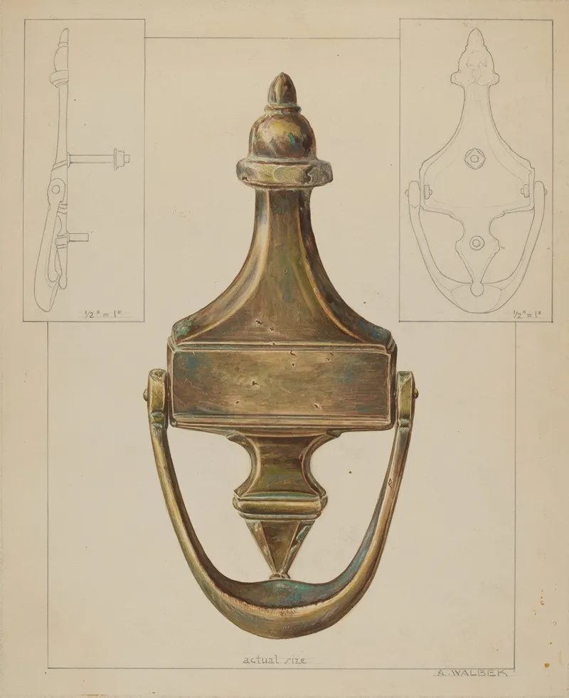Door Knocker by Alfred Walbeck - Canvas Print