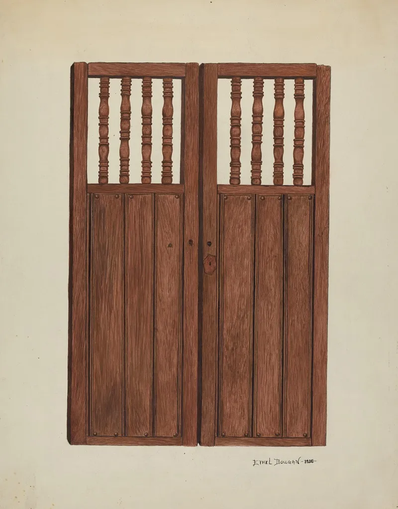 Doors To Baptistry Mission San Juan Bautista by Ethel Dougan - Canvas Print