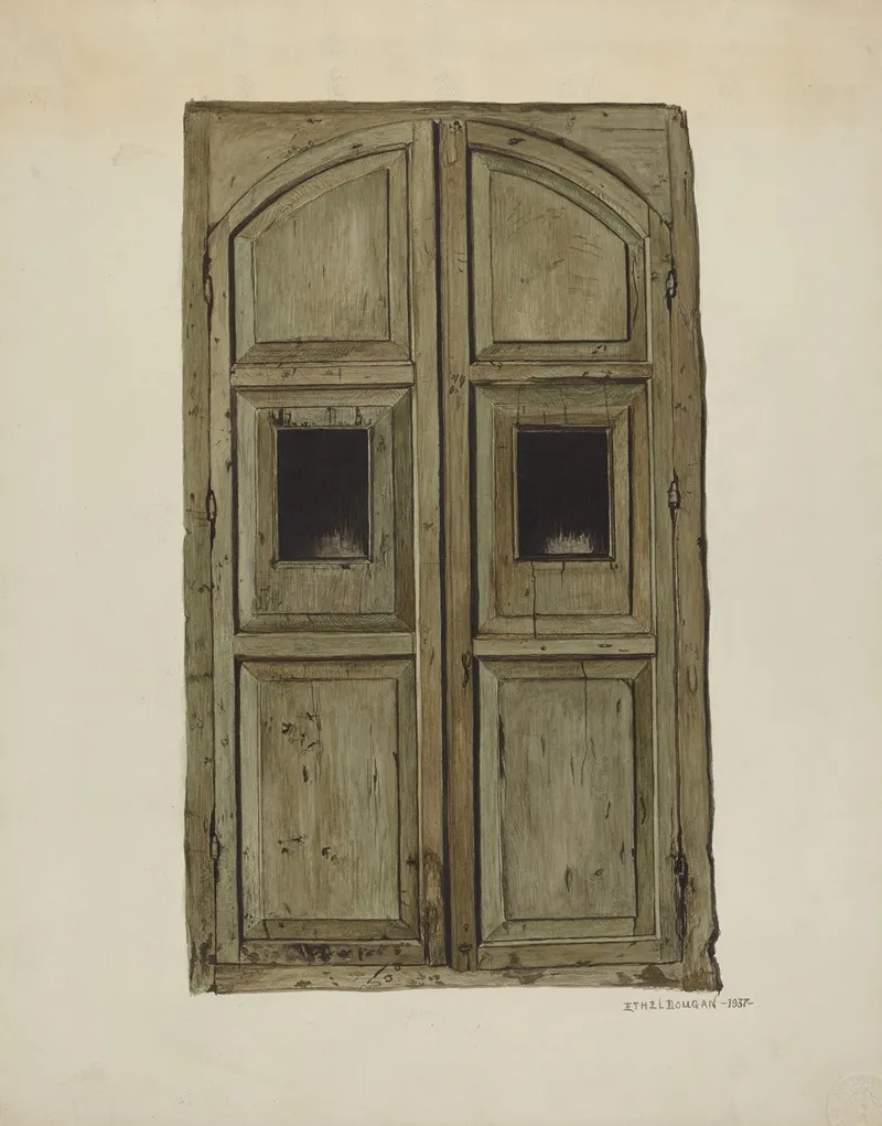 Doors To Confessional by Ethel Dougan - Canvas Print