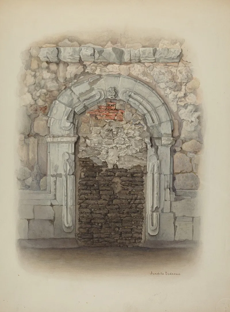 Doorway Stone 2 by Juanita Donahoo - Canvas Print