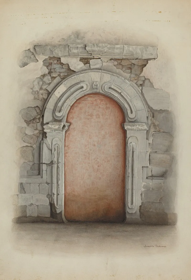 Doorway Stone by Juanita Donahoo - Canvas Print