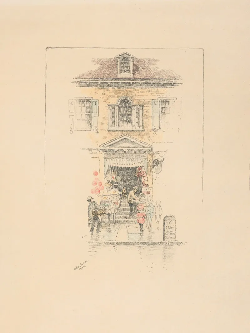 Doorway Third Avenue And 122d Street by Charles Frederick William Mielatz - Canvas Print