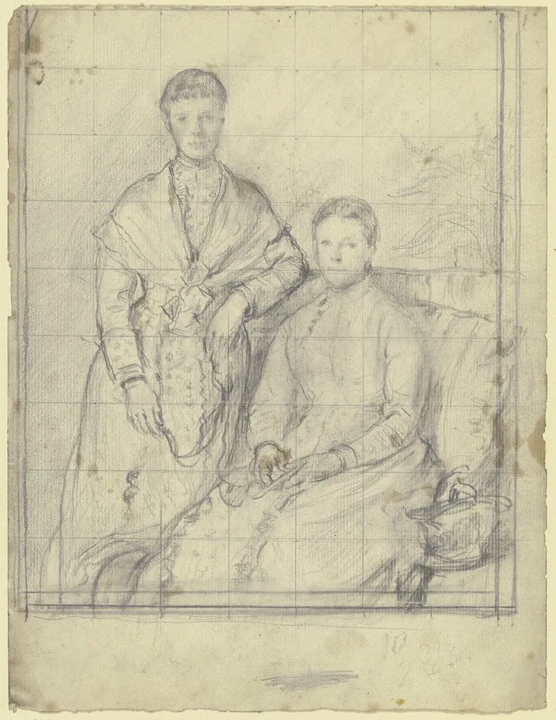 Doppelbildnis Stehende Und Sitzende