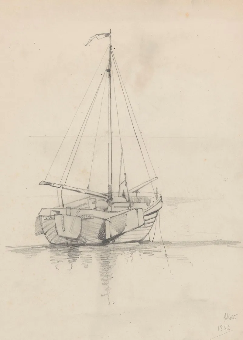 Dorpskerk by August Allebé - Canvas Print