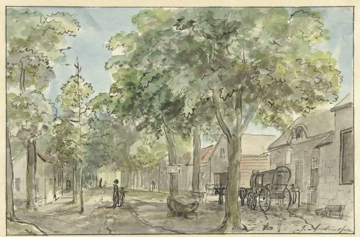 Dorpsstraat In Lage Vuursche by Jurriaan Andriessen - Canvas Print