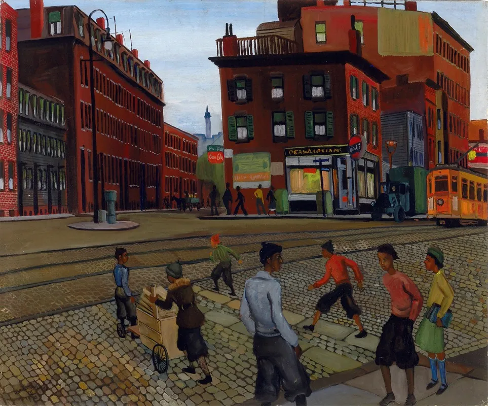 Douglass Square by Allan Rohan Crite - Canvas Print