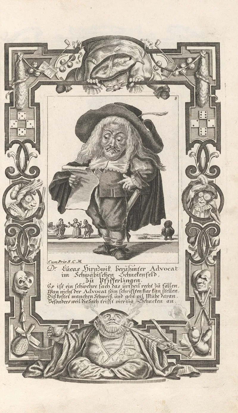 Dr Lucas Hirnzwik Beruhmter Advocat Im Schwabischen Schnekenfeld Zu Pfifferlingen Pl 8 by Elias Baeck - Canvas Print