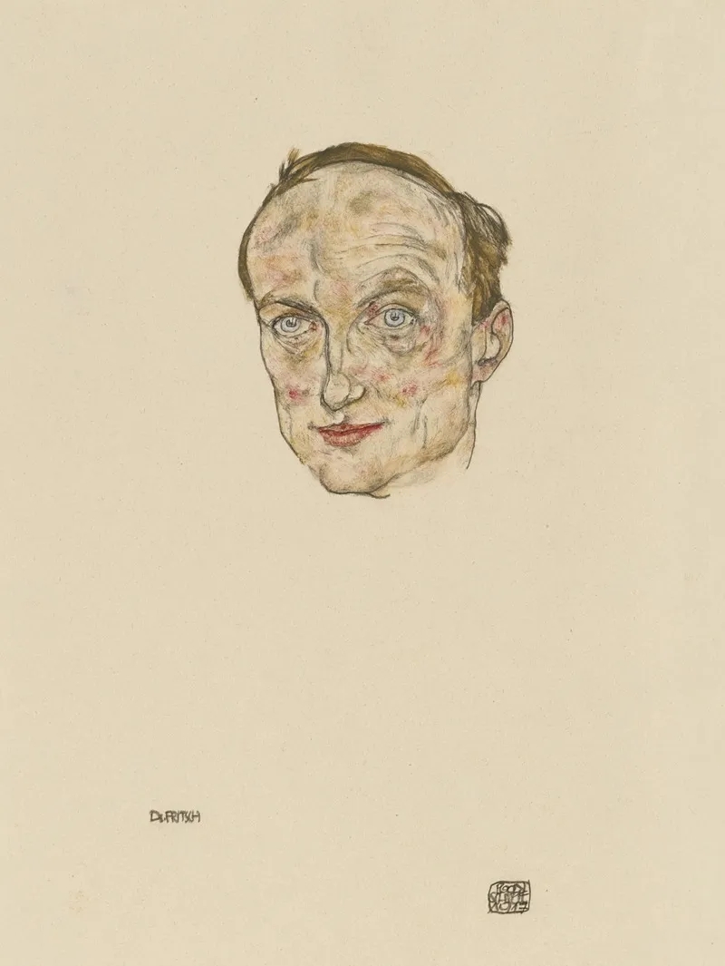 Dr Othmar Fritsch by Egon Schiele - Canvas Print