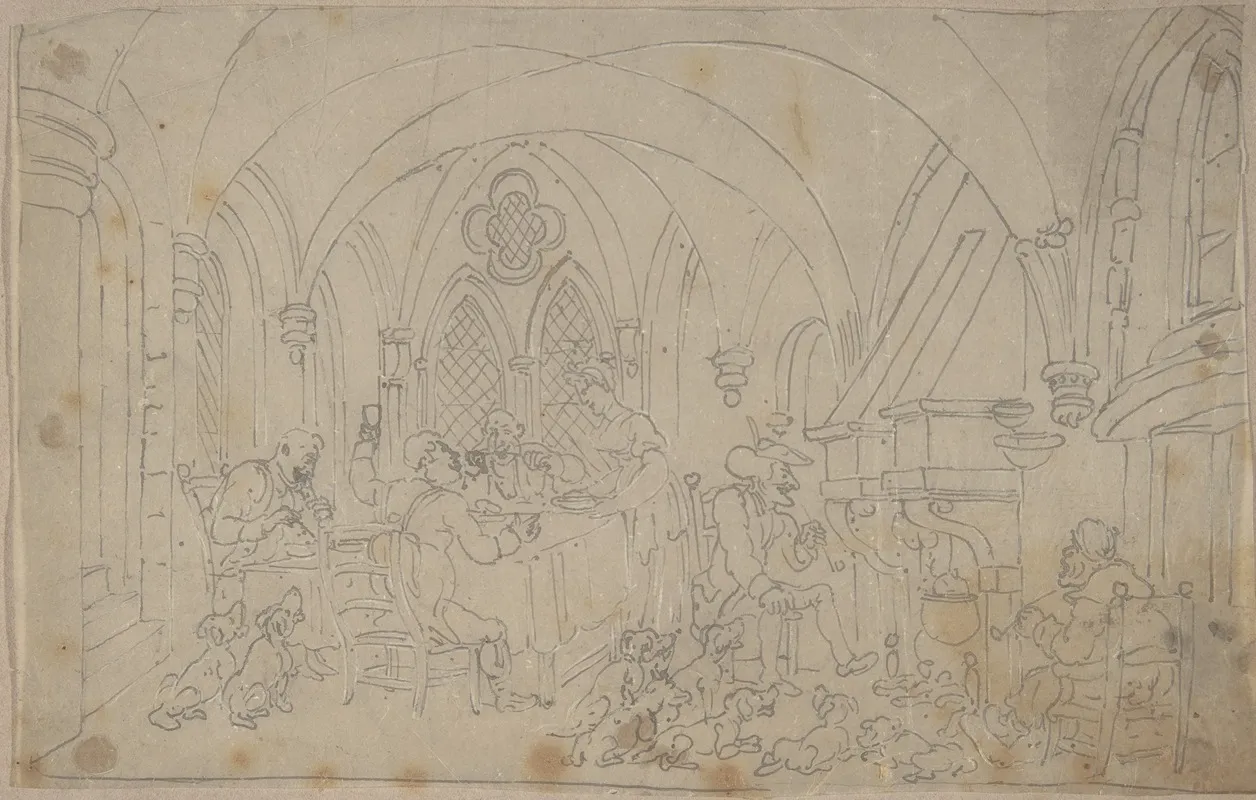 Dr Syntax And The Superannuated Fox Hunters by Thomas Rowlandson - Canvas Print