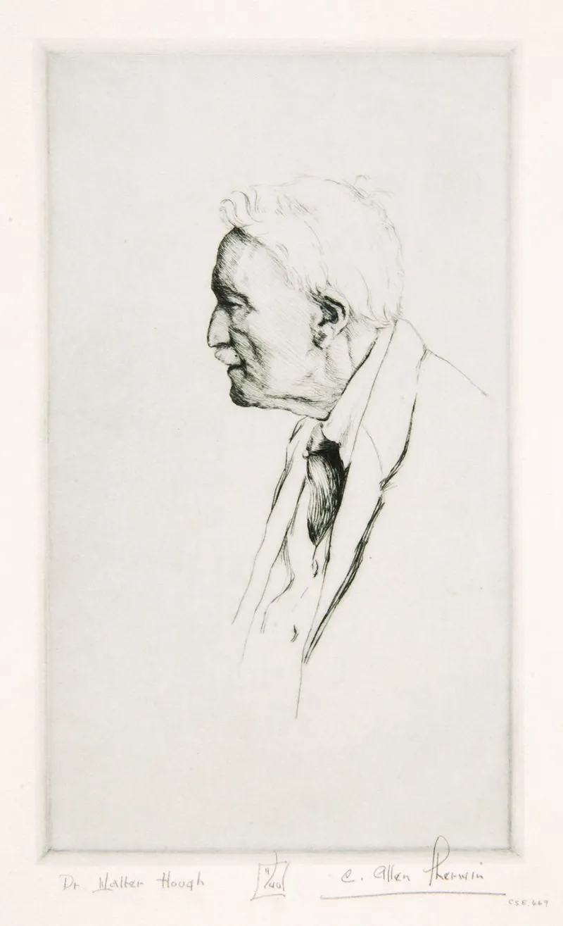 Dr Walter Hough by C. Allen Sherwin - Canvas Print