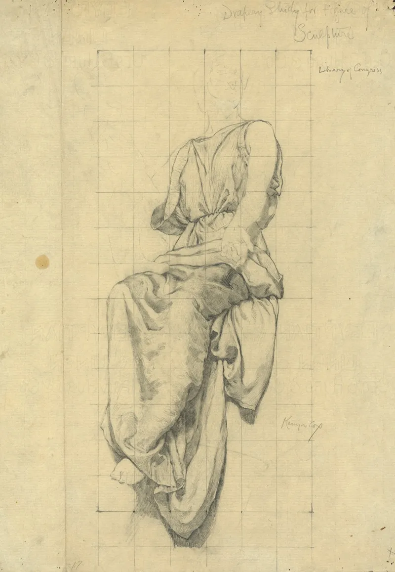 Drapery Study For Figure Of Sculpture