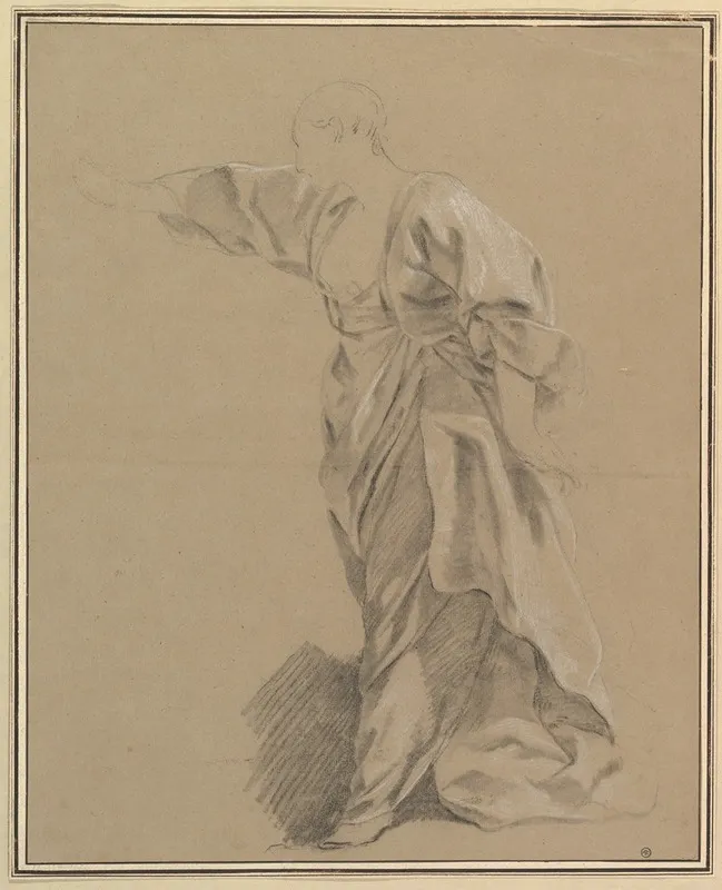 Drapery Study Of A Woman With An Outstretched Arm by Louis-Jean-François Lagrenée - Canvas Print