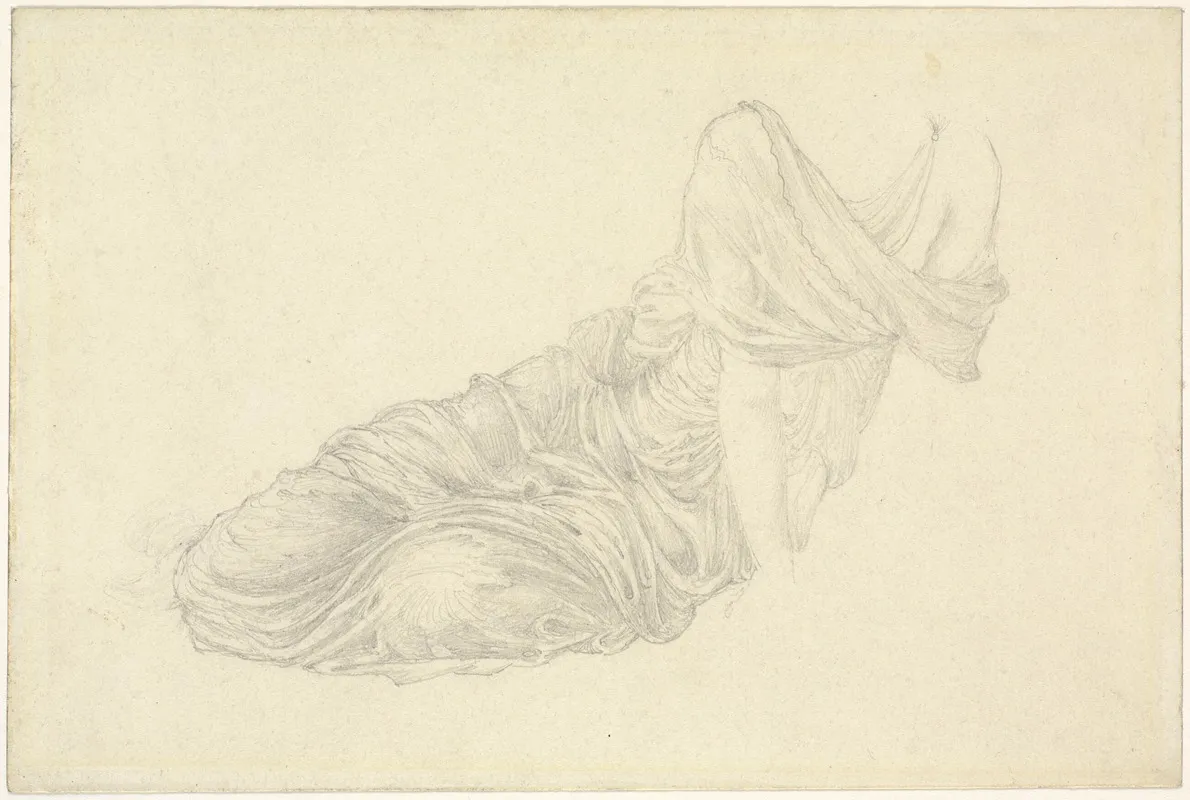 Drapery Study On A Reclining Figure