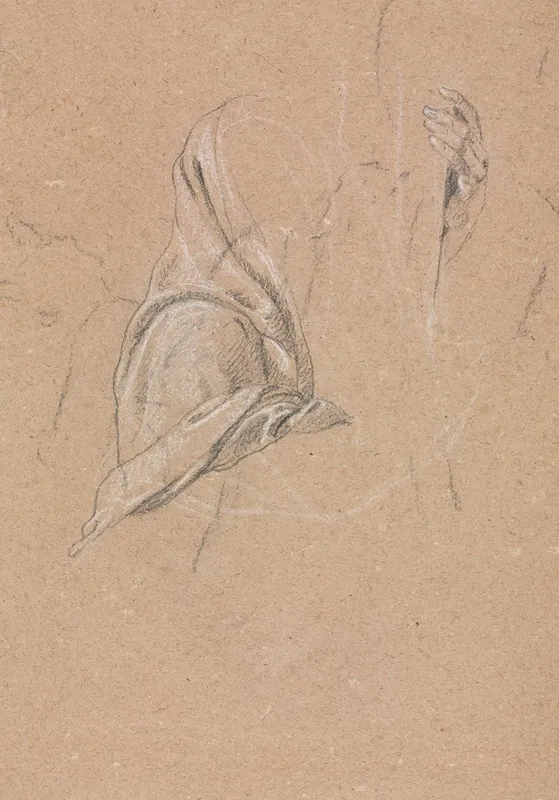 Drapery Study With Left Hand 2