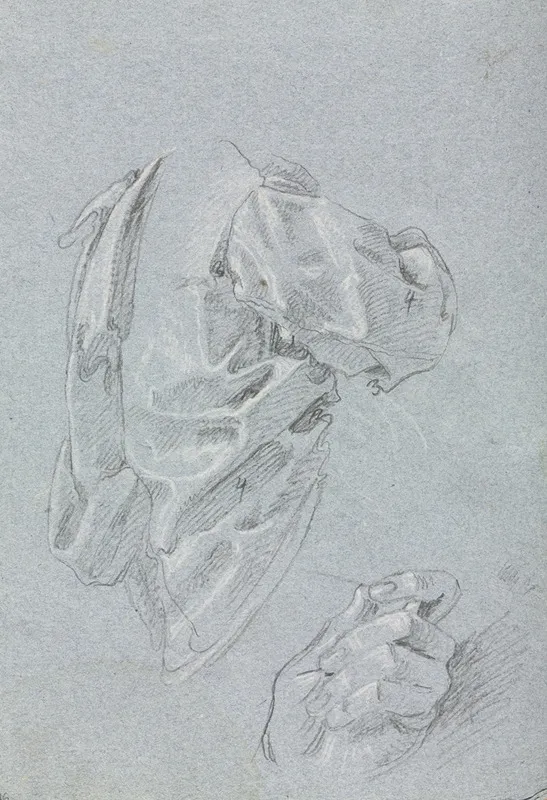 Drapery Study With Left Hand