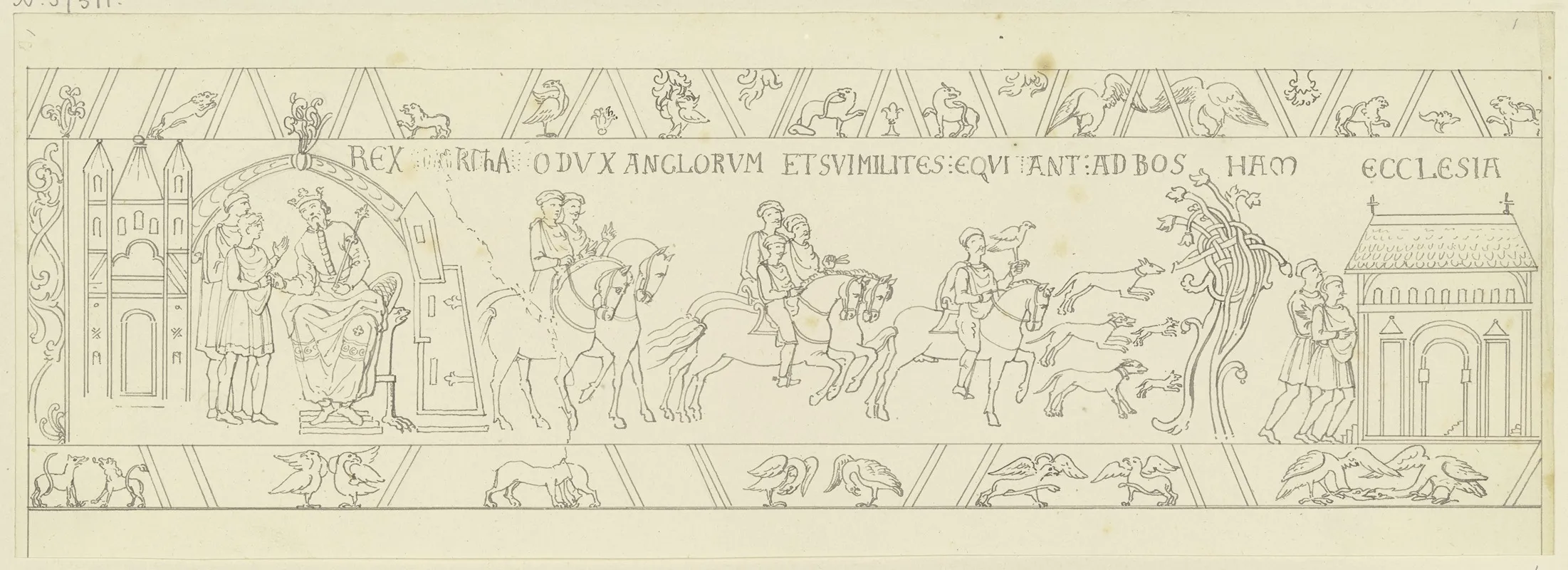 Drawing After The Bayeux Tapestry