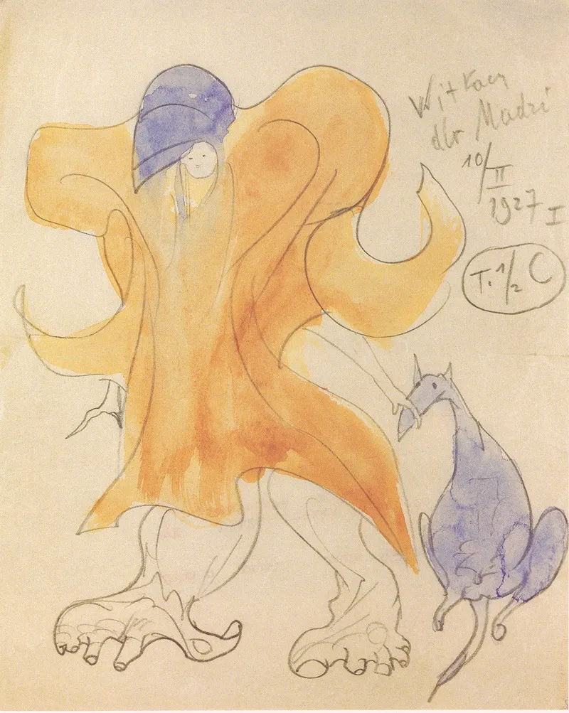 Drawing Dedicated To Magdalena Kossak by Stanisław Ignacy Witkiewicz - Canvas Print