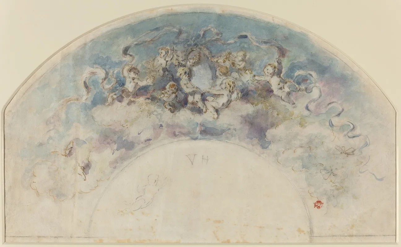 Drawing For A Fan by Félix Hilaire Buhot - Canvas Print