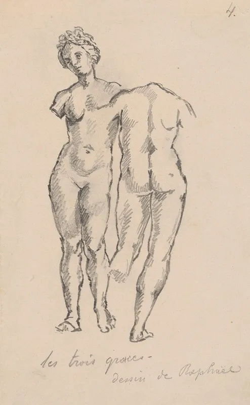 Drawing Of Raphaels Three Graces