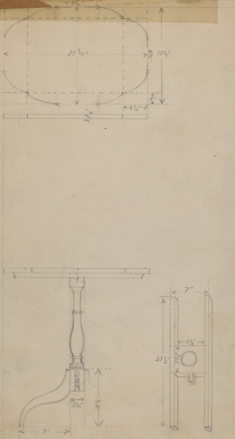 Drawing Of Table by Hans Westendorff - Canvas Print