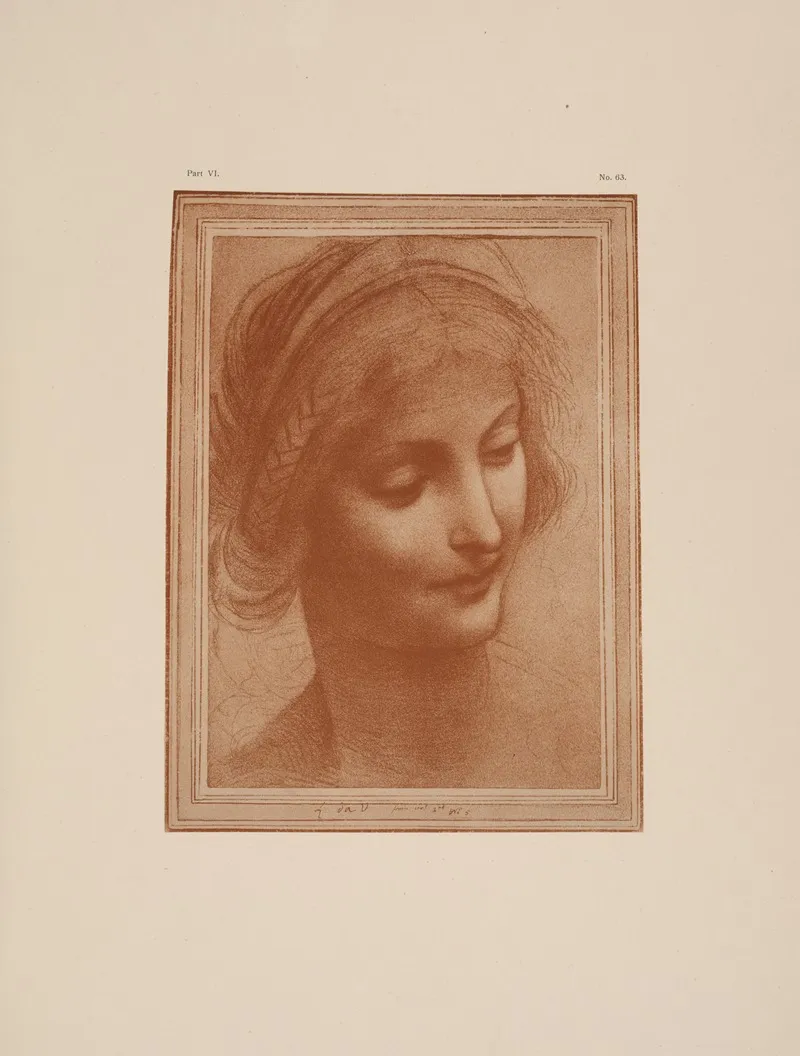 Drawing Of The Head Of The Blessed Virgin