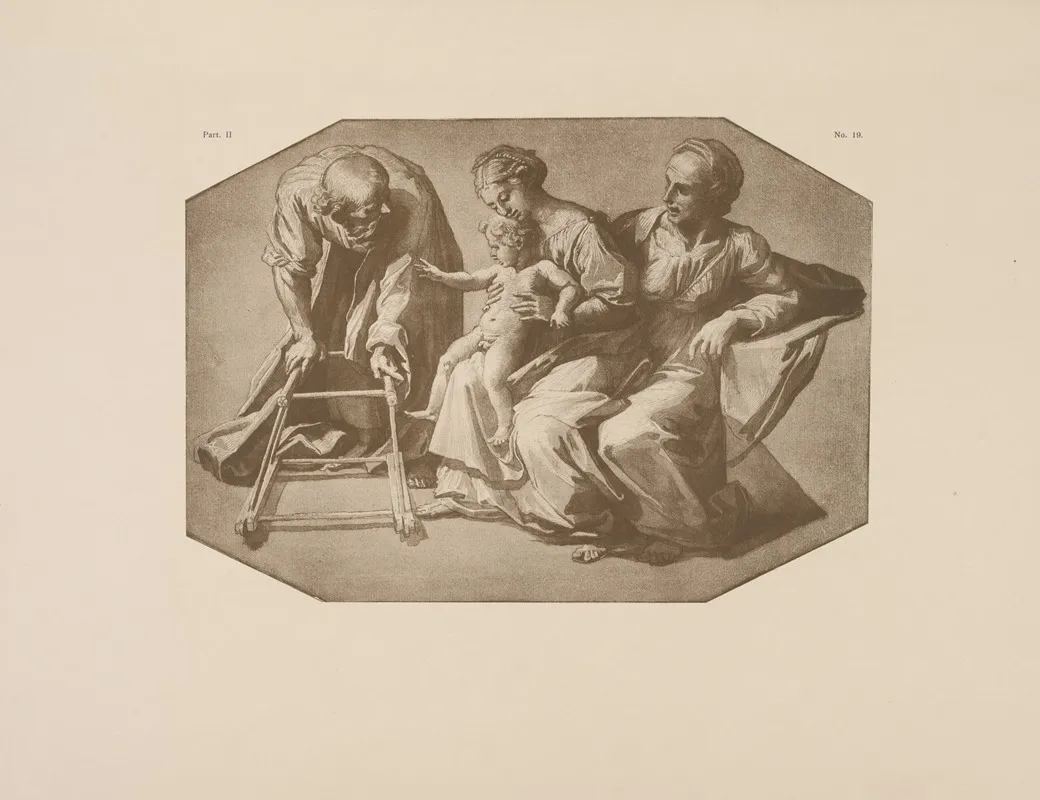 Drawing Of The Holy Family by P. &amp; D. Colnaghi - Canvas Print