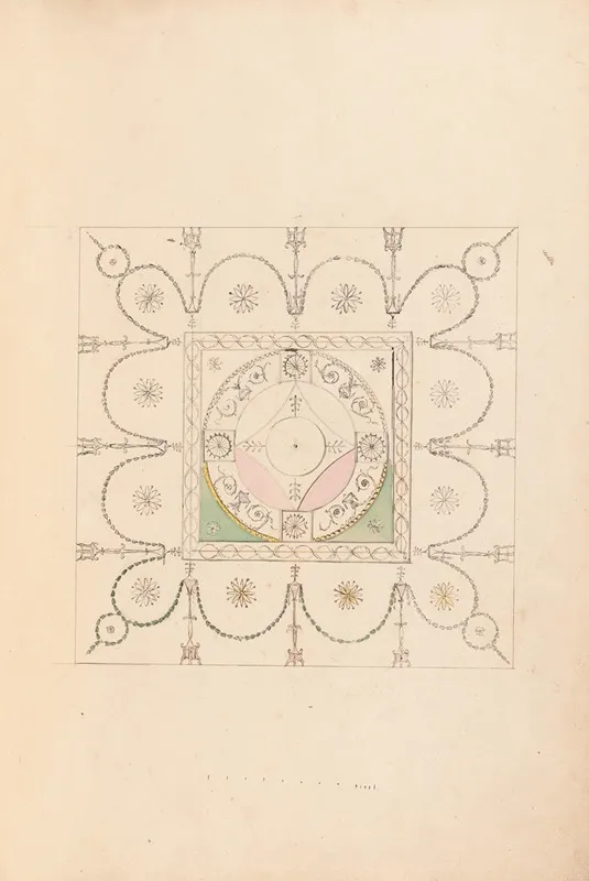 Drawings For Ceilings And Wall Elevations by James Wyatt - Canvas Print
