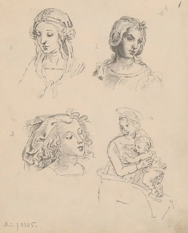 Drawings Of Compositions By Italian Renaissance Painters
