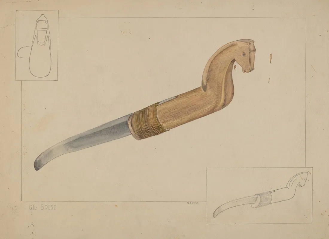 Drawknife 4 by Gilbert Boese - Canvas Print