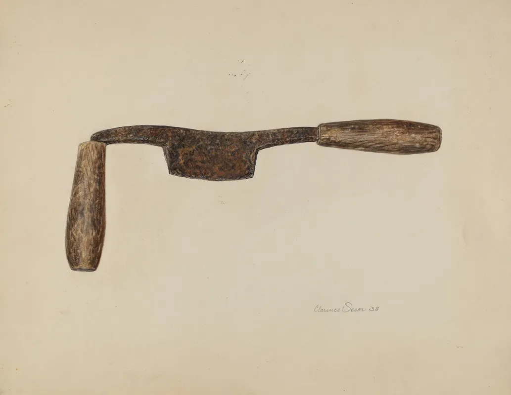 Drawknife by Clarence Secor - Canvas Print