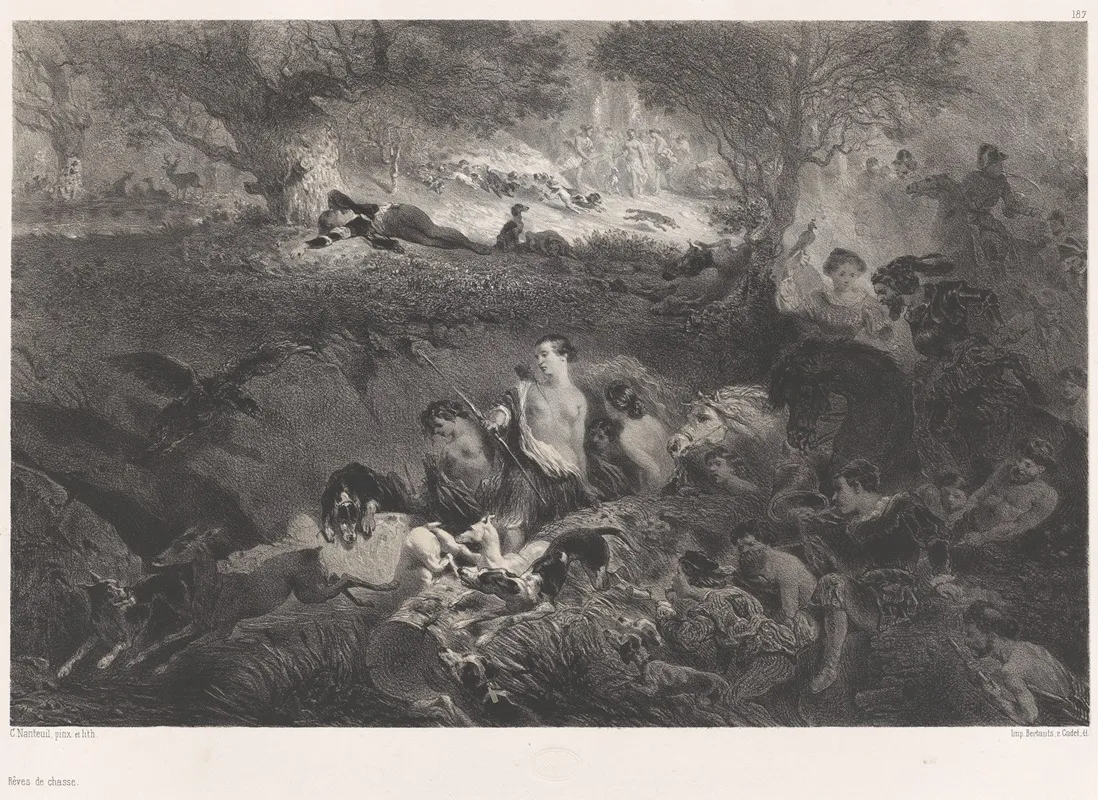 Dreams Of Hunting by Celestin Nanteuil - Canvas Print