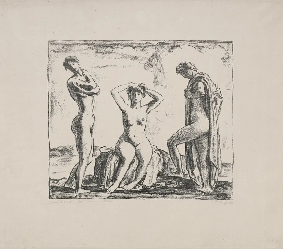 Drei Frauen Am Meer