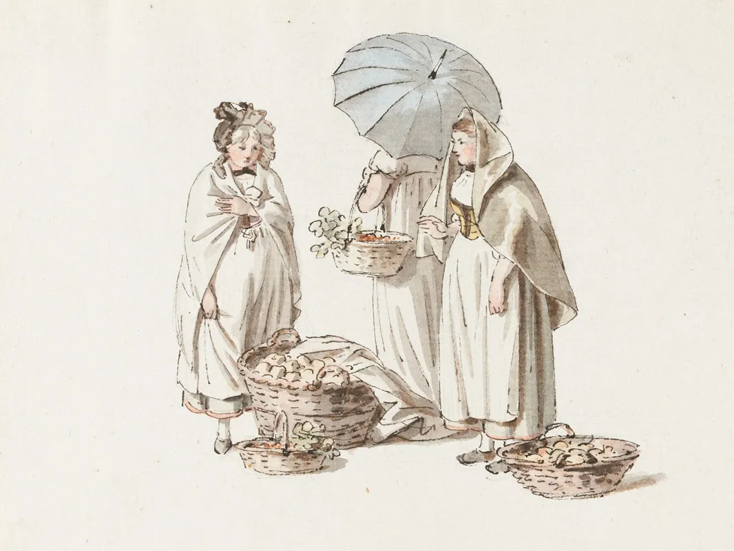 Drei Frauen Auf Dem Markt In Bern