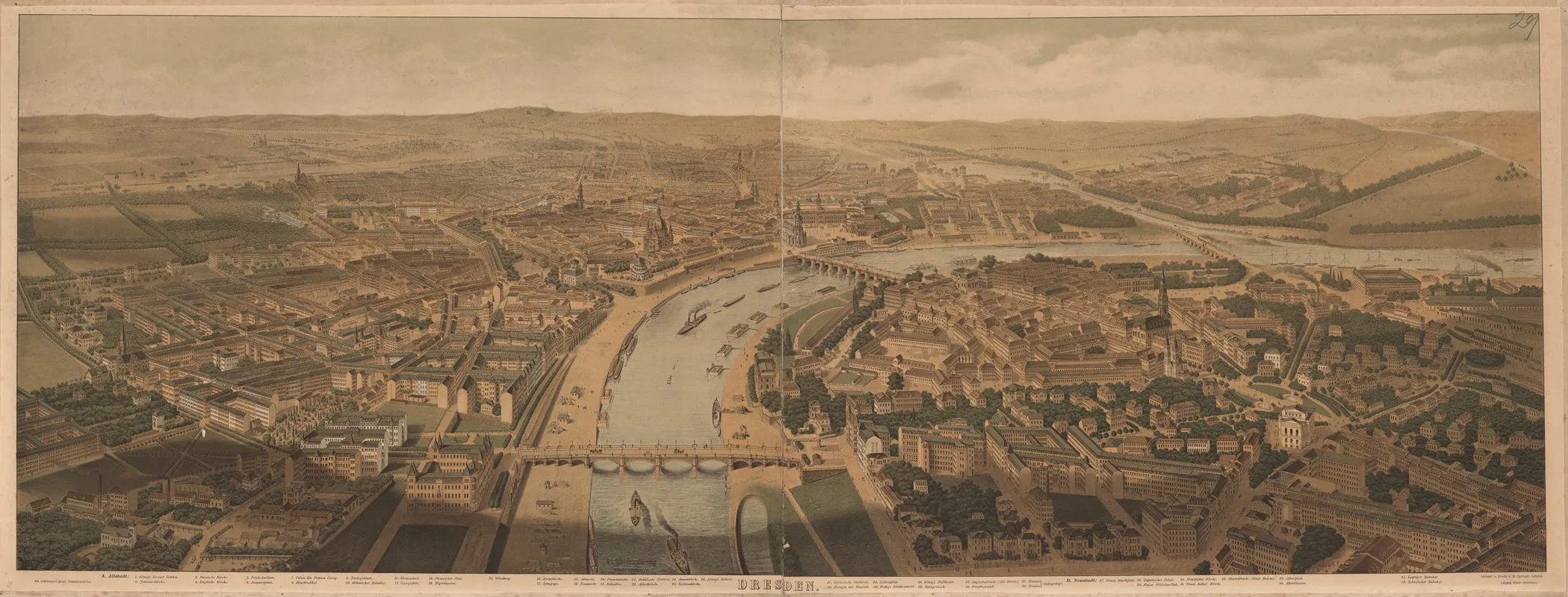 Dresden 2 by Adolf Lehmann - Canvas Print