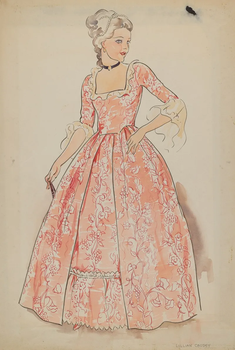 Dress 151 by Lillian Causey - Canvas Print