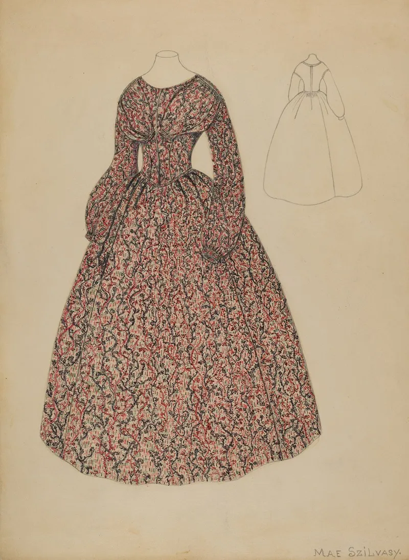 Dress 159 by Mae Szilvasy - Canvas Print