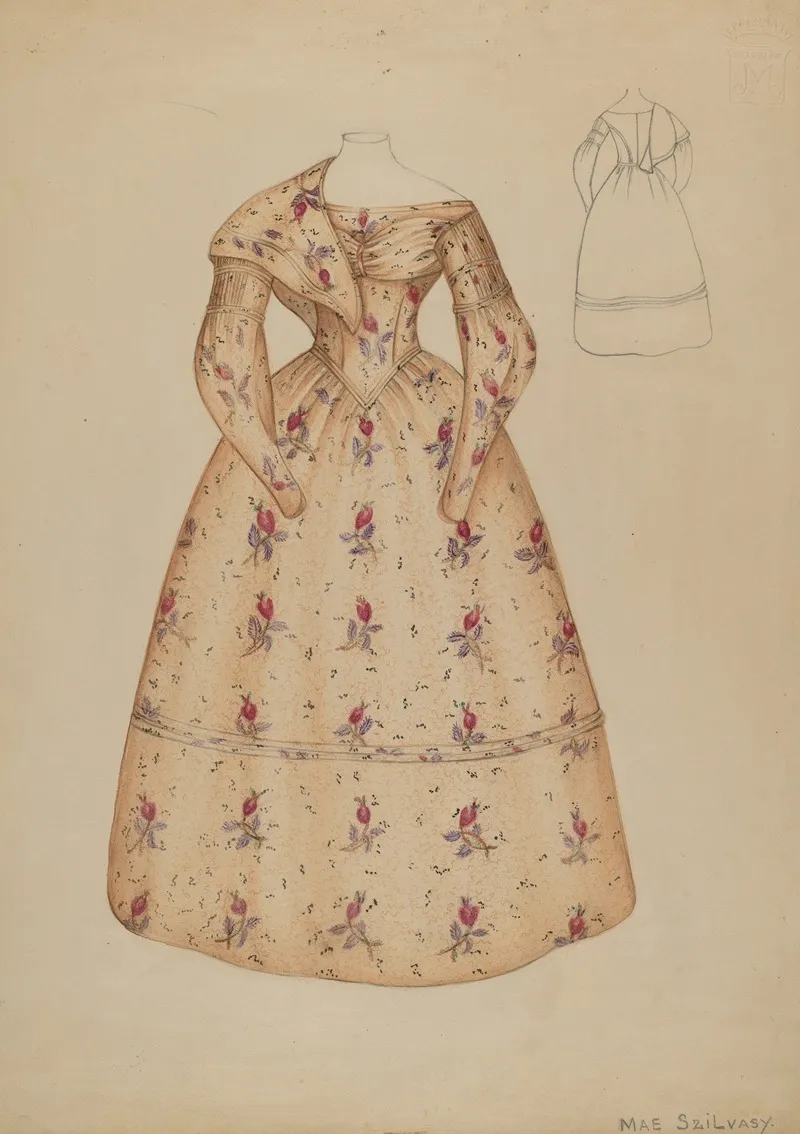 Dress 161 by Mae Szilvasy - Canvas Print