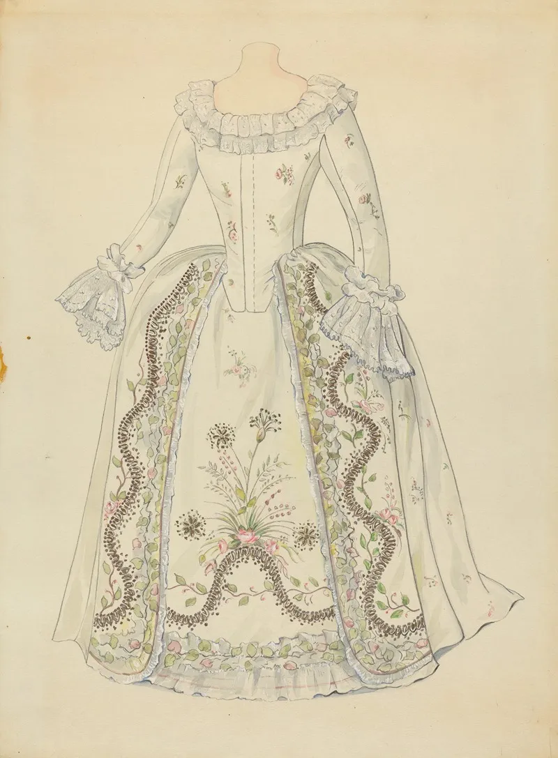 Dress 34 by Charlotte Winter - Canvas Print