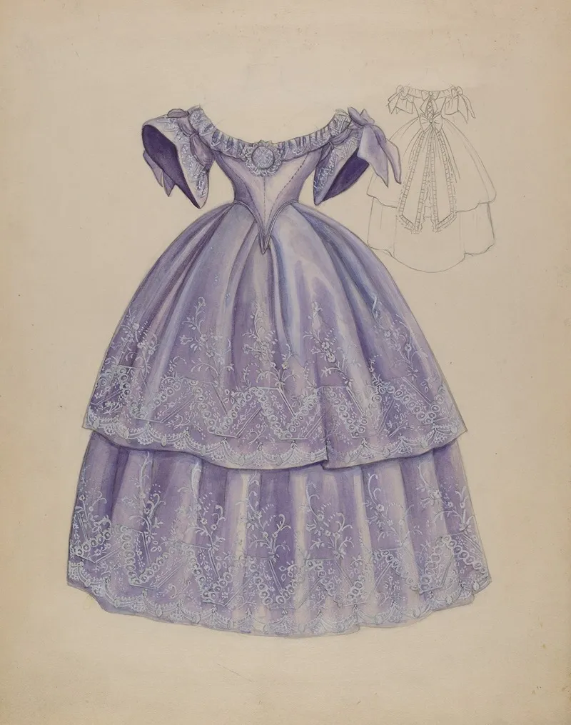 Dress 90 by Jean Peszel - Canvas Print