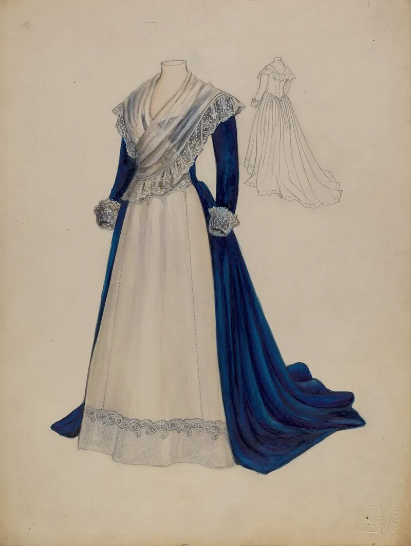 Dress 91 by Jean Peszel - Canvas Print