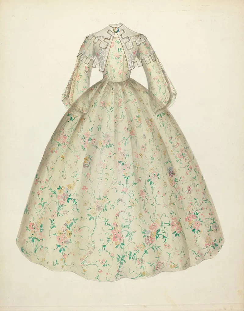 Dress With Cape Collar