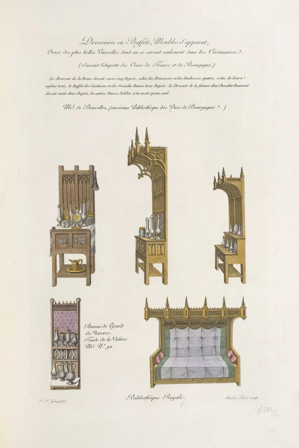 Dressoirs Ou Buffets Meubles Dapparat Ornes Des Plus Belles Vaisselles Dont On Se Servait Seulement Dans Les Ceremonies