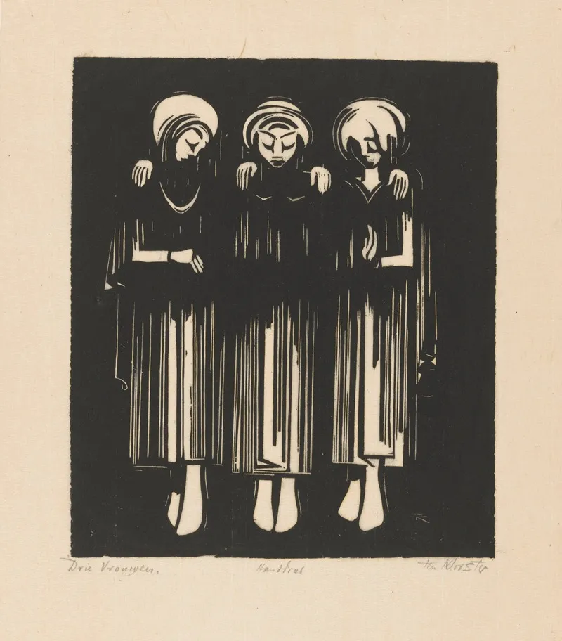 Drie Vrouwen by Johannes Frederik Engelbert ten Klooster - Canvas Print