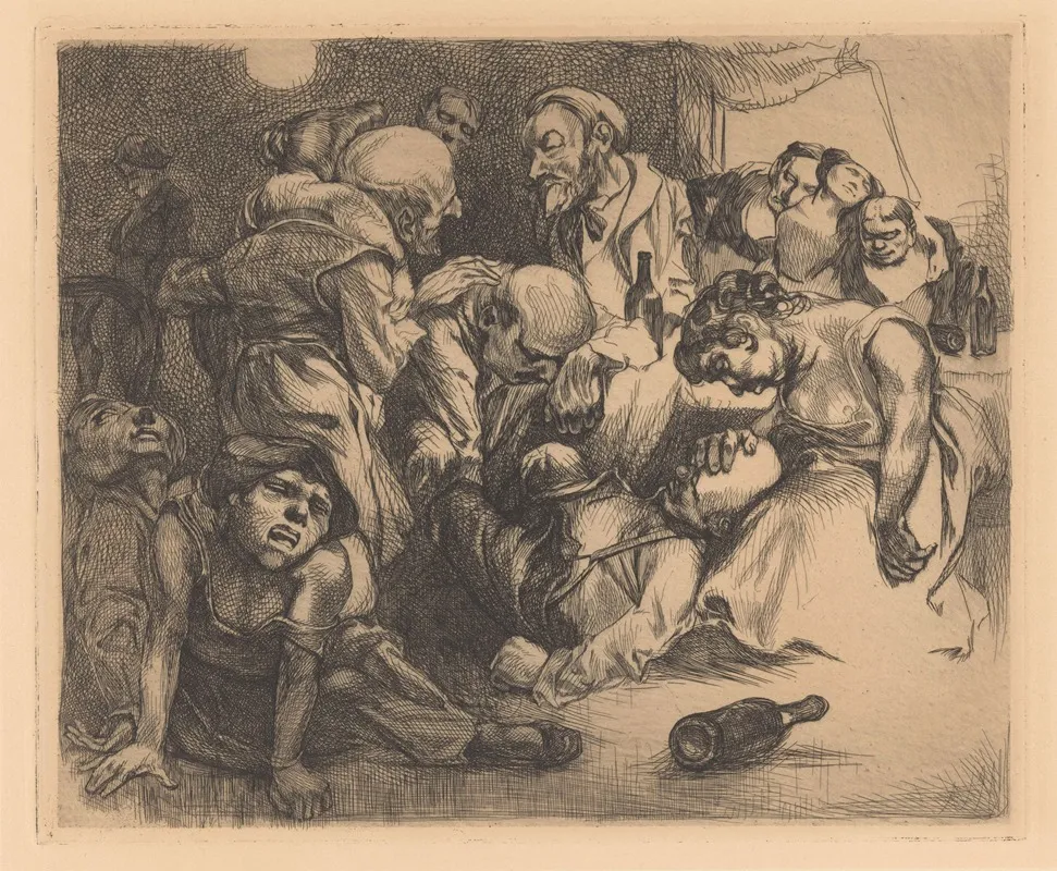 Drinkgelag by Johannes Josephus Aarts - Canvas Print