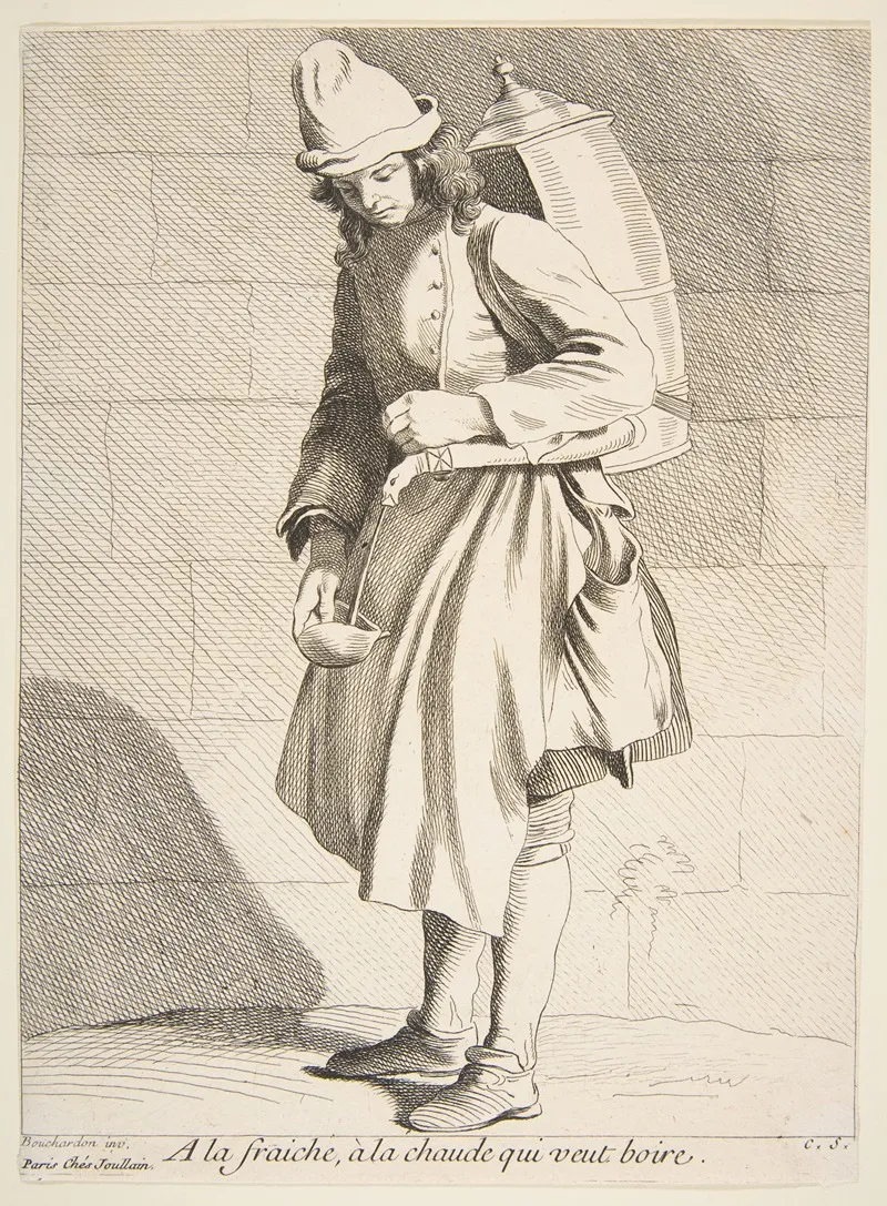 Drinks Vendor by Edmé Bouchardon - Canvas Print