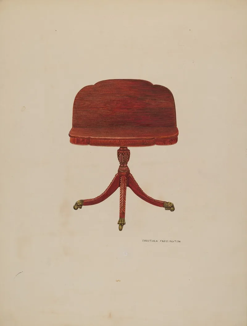 Drop Leaf Table 5 by Dorothea A. Farrington - Canvas Print