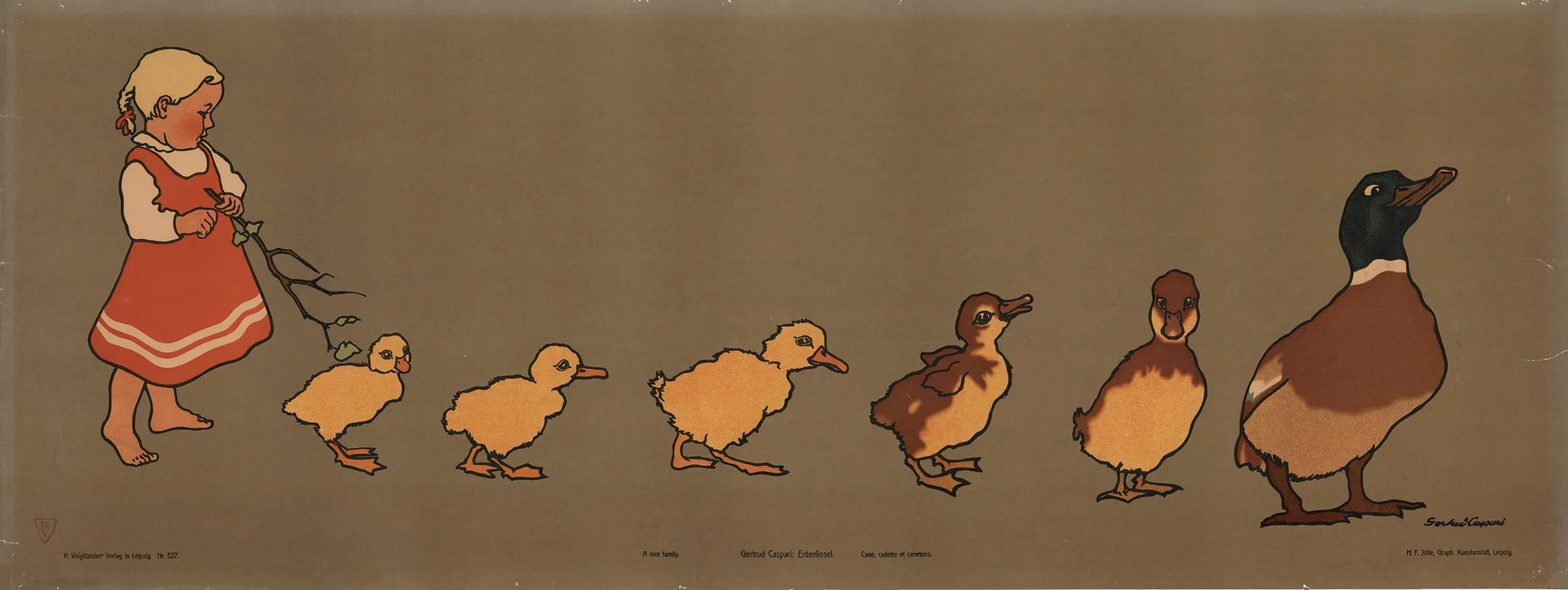 Duck Family by Gertrud Caspari - Canvas Print
